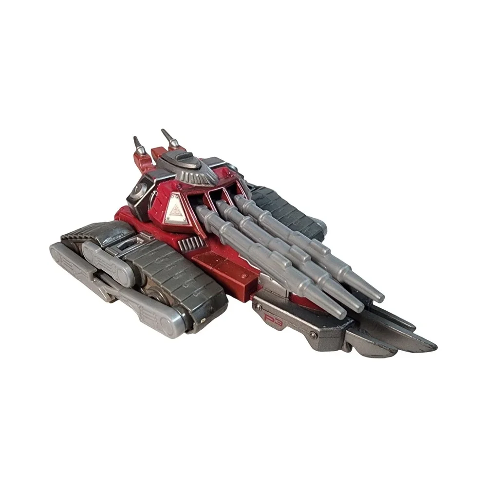 1999 Bandai Action Figure Tank Vehicle Toy Red Silver Metallic Detailing‎